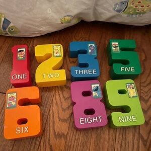 Vintage Sesame Street Plastic Counting Numbers Tyco Preschool